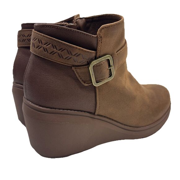 Bobs From Sketchers Womens 8.5 Withe Memory Foam Wedges NWOT - Picture 3 of 8